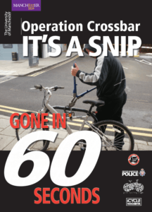 The University of Manchester Crime Reduction Bicycle Security Poster