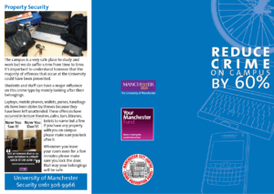 The University of Manchester Crime Reduction Security Poster